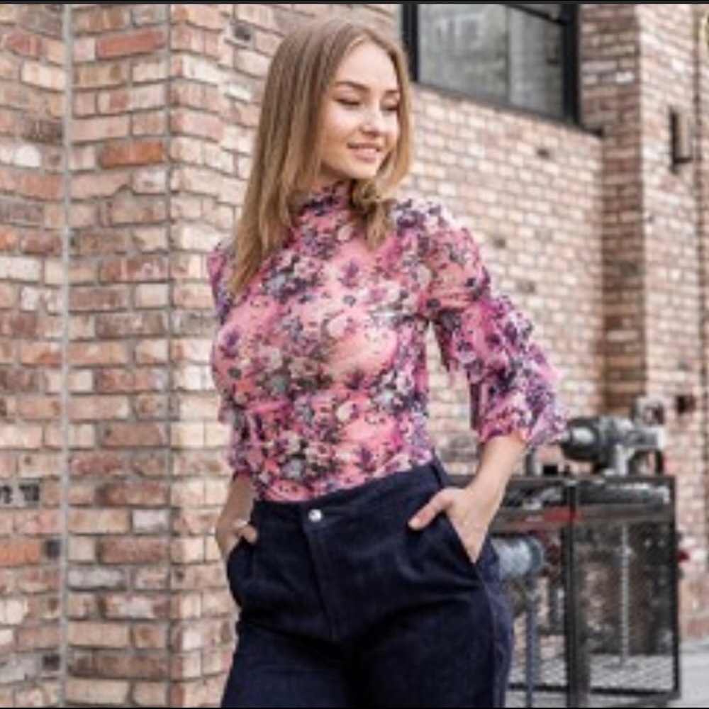 SPRING | 🌸 Sheer Floral Blouse